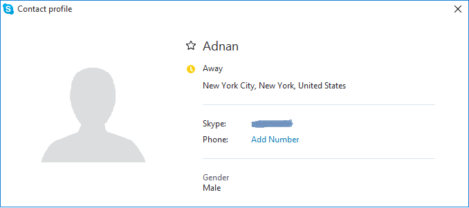 export skype contacts to csv - contact profile