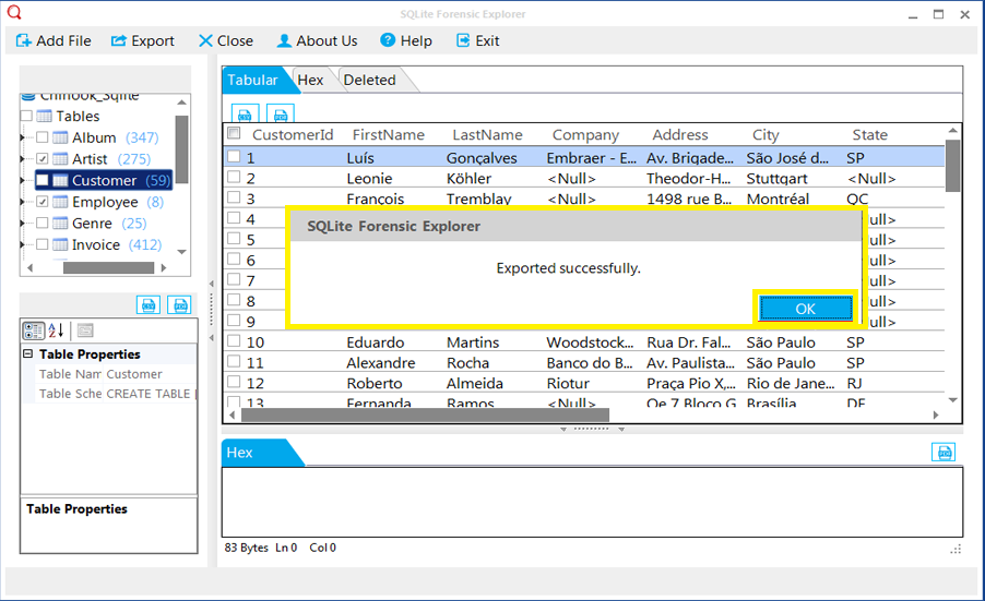 Export Successful - tabular - export skype contacts to csv