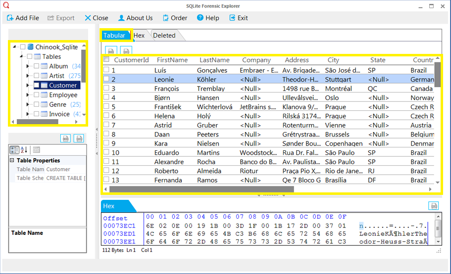 tabular - export skype contacts to csv