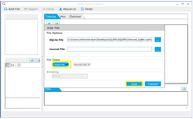 Sqlite Forensic Explorer