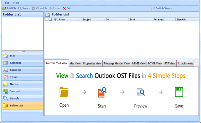 Launch OST FILE READER